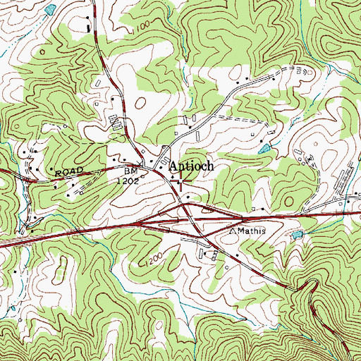 Topographic Map of Roaring River Volunteer Fire Department Substation, NC