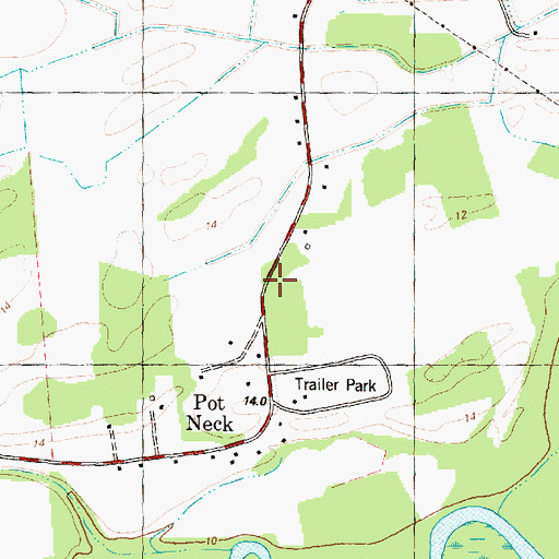 Topographic Map of North Lenoir Fire and Rescue Station 3, NC