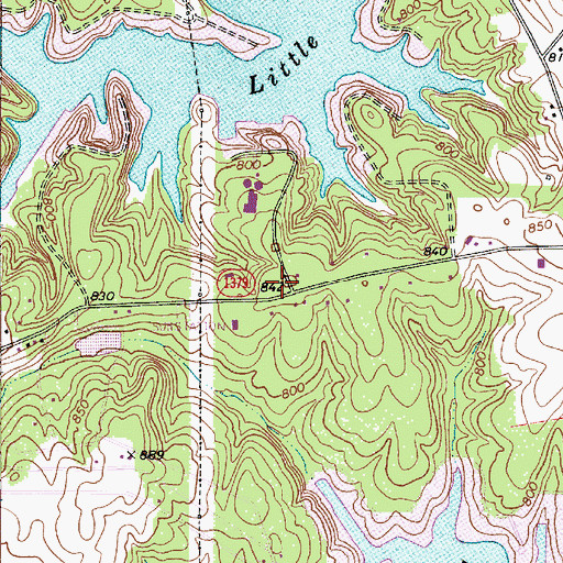 Topographic Map of Denver Volunteer Fire Department Webbs Station, NC