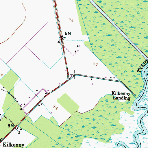 Topographic Map of Kilkenny Fire Department Station 3, NC