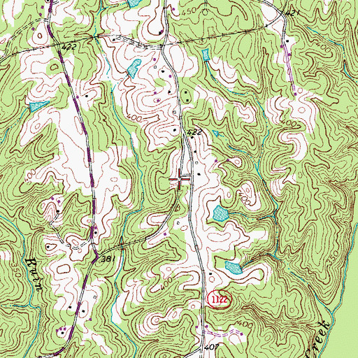 Topographic Map of Watkins Volunteer Fire Department, NC