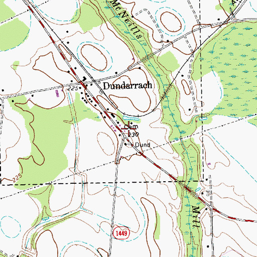 Topographic Map of Stonewall Volunteer Fire Department, NC