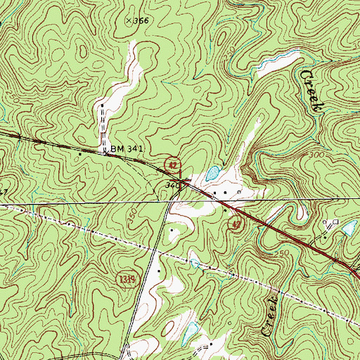 Topographic Map of Northwest Pocket Volunteer Fire Department, NC