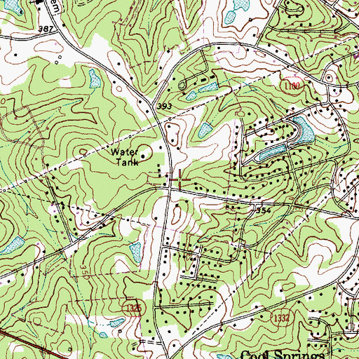 Topographic Map of Sanford Fire Department Station 3, NC