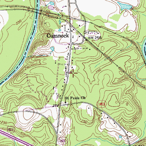 Topographic Map of West Sanford Rural Volunteer Fire Department, NC