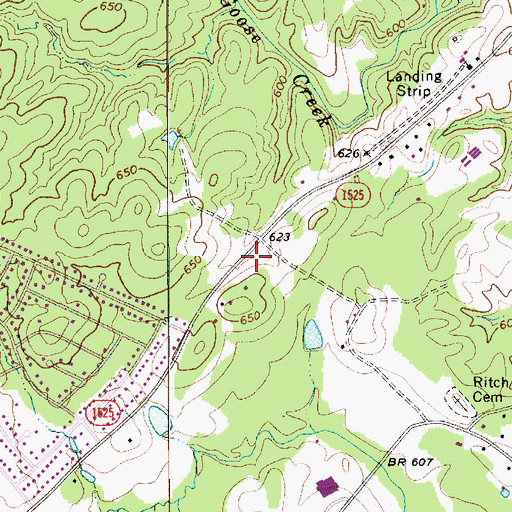 Topographic Map of Hemby Bridge Volunteer Fire Department Station 23, NC