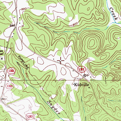 Topographic Map of Denver Volunteer Fire Department Kidville Station, NC