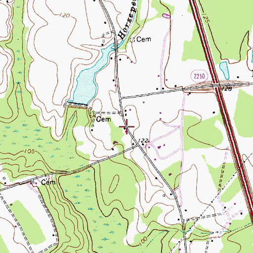 Topographic Map of Smyrna Township Volunteer Fire Department, NC