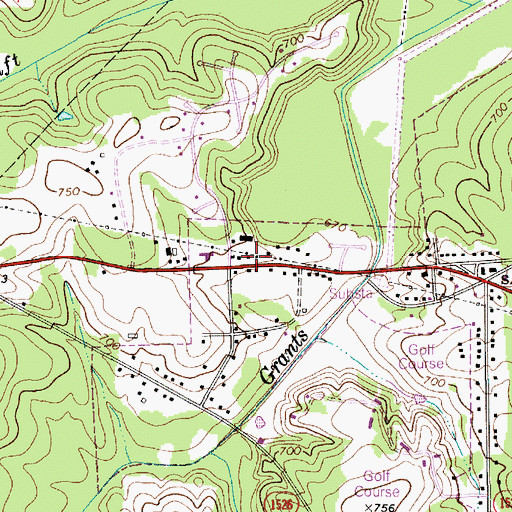 Topographic Map of Locke Township Fire Department Station 61, NC