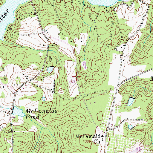 Topographic Map of Northside Volunteer Fire Department Station 2, NC