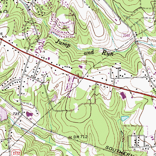 Topographic Map of Salisbury Fire Department Station 4, NC