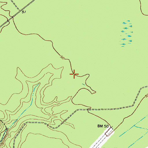 Topographic Map of Jacksonville Fire Department Station 4, NC
