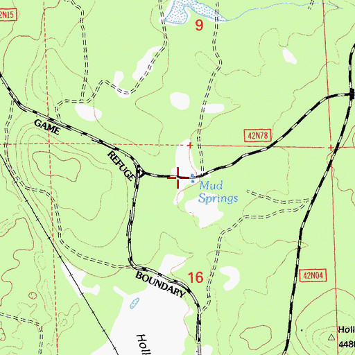 Topographic Map of Mud Springs, CA