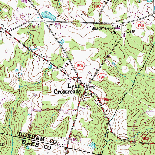 Topographic Map of Bethesda Volunteer Fire Company Station 2, NC