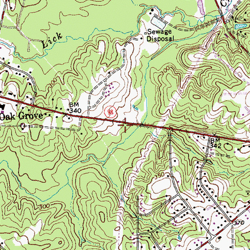 Topographic Map of Durham Fire Department Station 8, NC