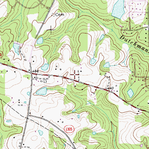 Topographic Map of Cary Fire Department Station 6, NC