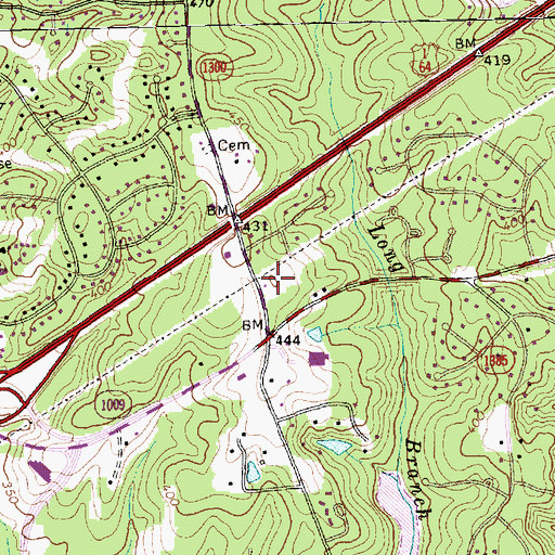 Topographic Map of Cary Fire Department Station 3, NC