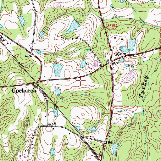 Topographic Map of Cary Fire Department Station 5, NC