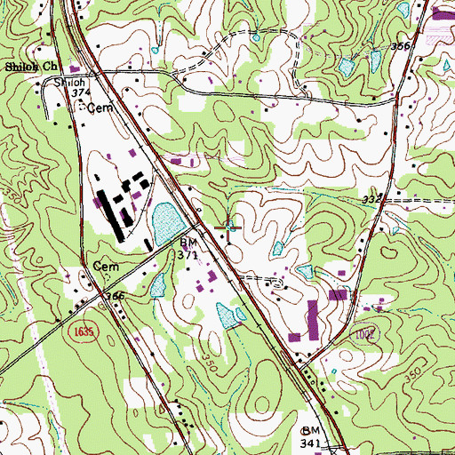 Topographic Map of Morrisville Fire and Rescue Department Station 2, NC