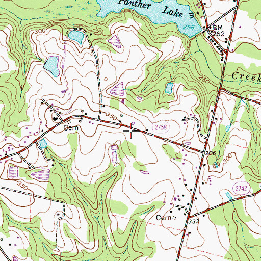 Topographic Map of Fuquay - Varina Fire Department Station 3, NC