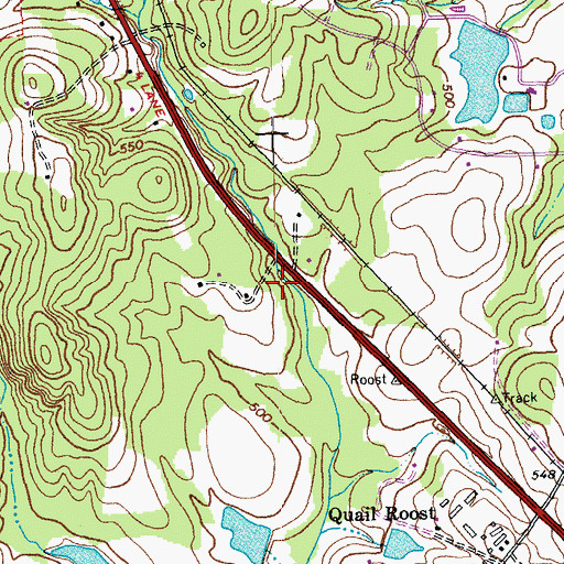 Topographic Map of Bahama Fire and Rescue Station 2, NC
