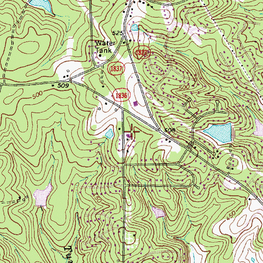 Topographic Map of Durham Highway Fire Protection Association Station 2, NC