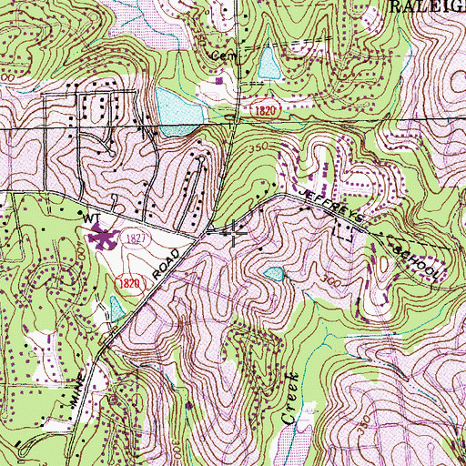 Topographic Map of Bay Leaf Fire Department Station 3, NC