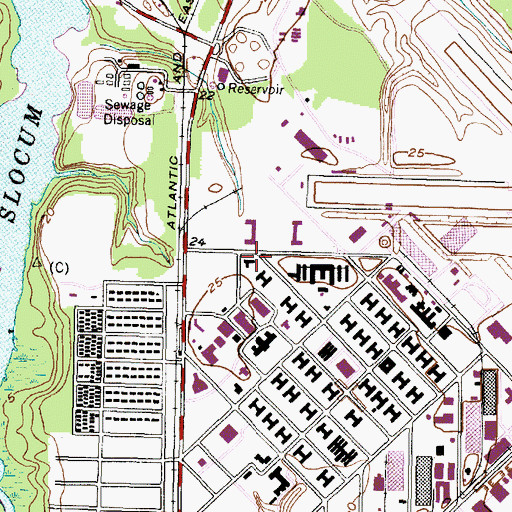 Topographic Map of Marine Corp Air Station Cherry Point Fire Department Station 1, NC