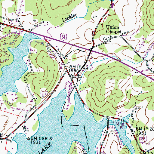 Topographic Map of Clay County Fire and Rescue Station 2, NC