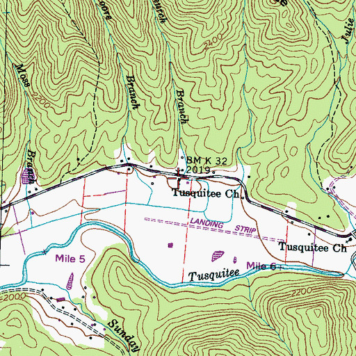 Topographic Map of Clay County Fire and Rescue Station 4, NC