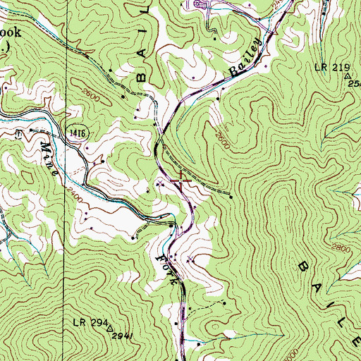 Topographic Map of Clearmont Volunteer Fire Department Station 1, NC