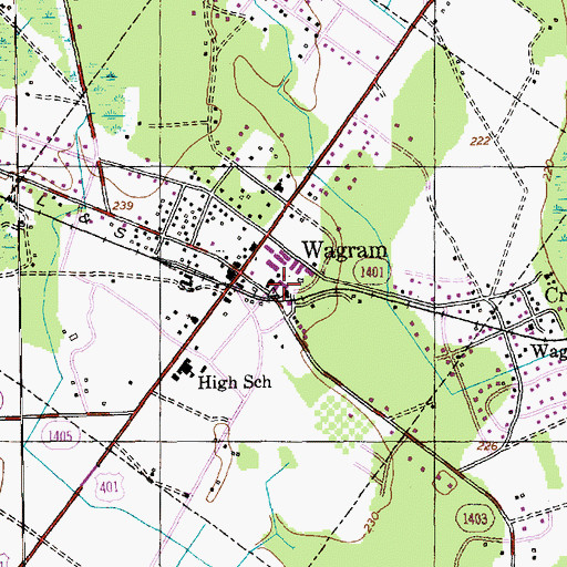Topographic Map of North Scotland Volunteer Fire Department, NC