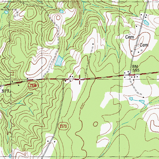 Topographic Map of Allensville Volunteer Fire Department, NC