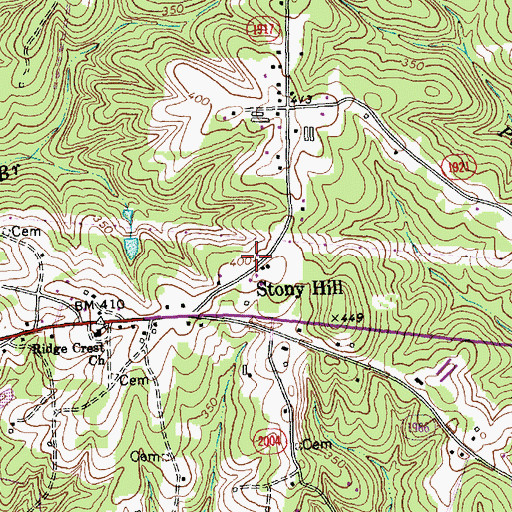 Topographic Map of Stony Hill Rural Fire Department Station 1, NC