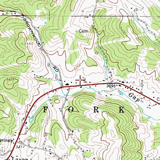Topographic Map of Deep Gap Volunteer Fire Department, NC