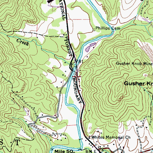 Topographic Map of Green Valley Volunteer Fire Department, NC