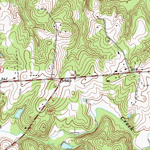 Topographic Map of Westside Volunteer Fire and Rescue Department Station 23, NC