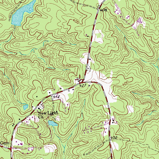 Topographic Map of Stony Hill Rural Fire Department Station 2, NC