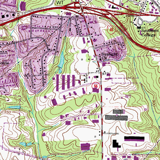 Topographic Map of Kernersville Fire Department Station 42, NC