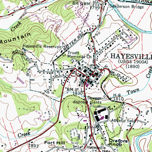 Topographic Map of Clay County Fire and Rescue Squad, NC