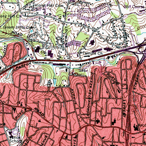 Topographic Map of Asheville Fire and Rescue Station 3, NC