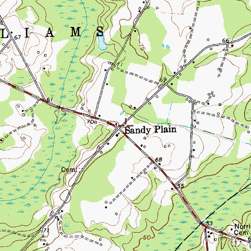 Topographic Map of Tabor City Fire Department Substation, NC