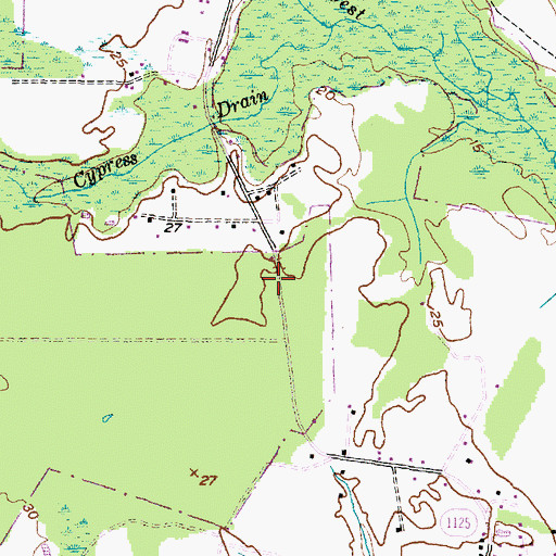 Topographic Map of Newport Fire Department Substation, NC