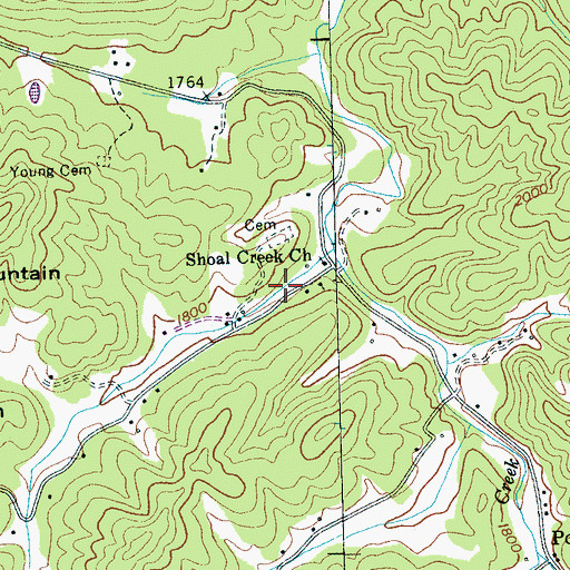 Topographic Map of Hiwassee Dam Volunteer Fire Department Substation, NC