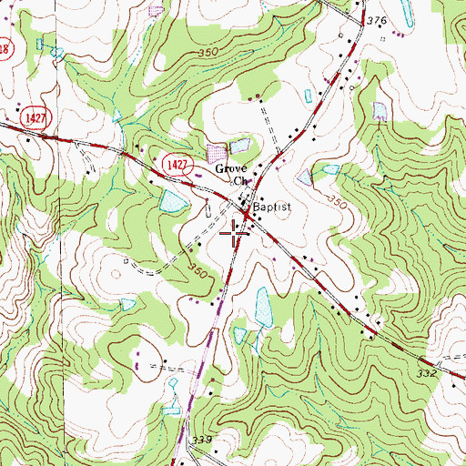 Topographic Map of Northwest Harnett Volunteer Fire Department, NC