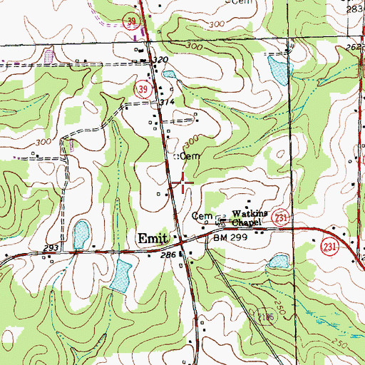 Topographic Map of Corinth - Holder Volunteer Fire Department Station 2, NC