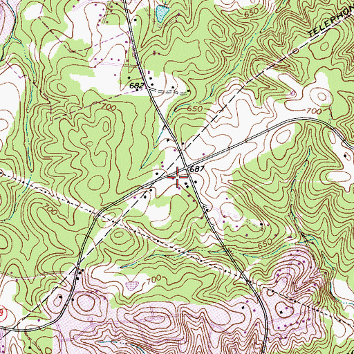 Topographic Map of Harrisburg Fire Department Station 2, NC