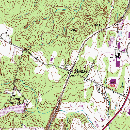 Topographic Map of Raleigh Fire Department Station 22, NC