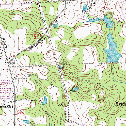 Topographic Map of Raleigh Fire Department Station 21, NC
