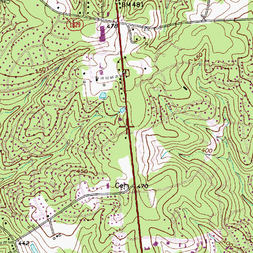 Topographic Map of Raleigh Fire Department Station 18, NC